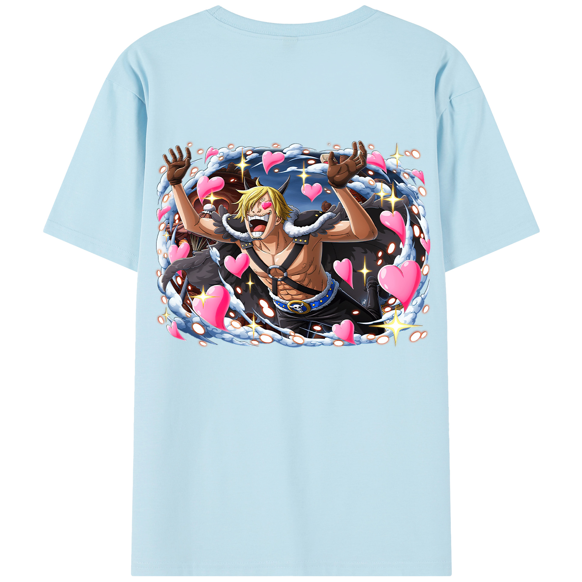ワンピース サンジ ONE PIECE Sanji 綿100％半袖Tシャツ（背面プリント）